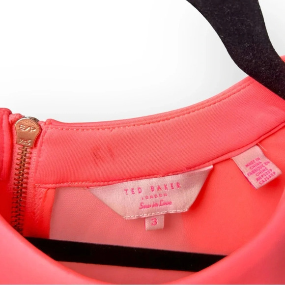 Ted Baker Pink Fit and  Flare Party Dress 3 - Picture 10 of 11